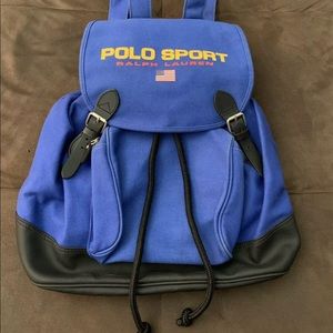 Vintage Authentic Polo Sport Canvas Backpack